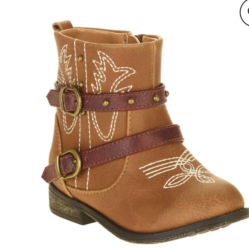 GARANIMAIS ROUND TOE ZIP CLOSURE ANKLE BABY BOOTIES